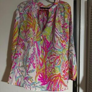 EUC XL Lilly Pulitzer Scuba to Cuba Elsa Top